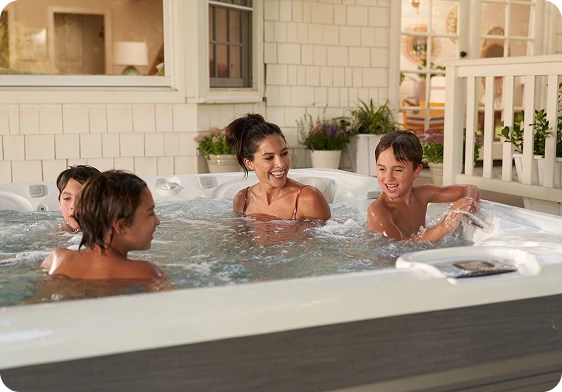 Mid-tier hot tubs