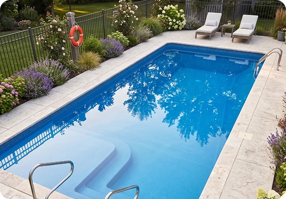 Fiberglass inground pool