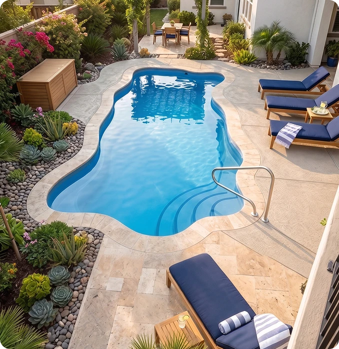 Nowak Little Lounger Fiberglass Pool