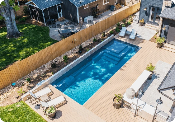 River Pools fiberglass pool consultation with Seven Seas Pools and Spas