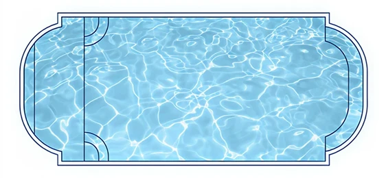 L Series Roman-end fiberglass pool