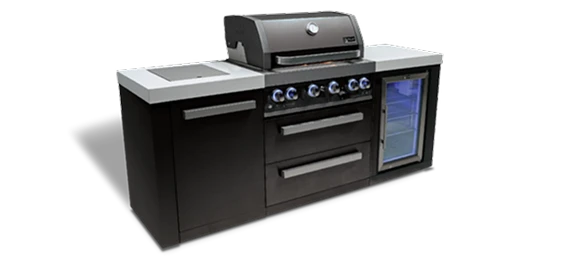 Mont Alpi Black Series 4-burner linear island