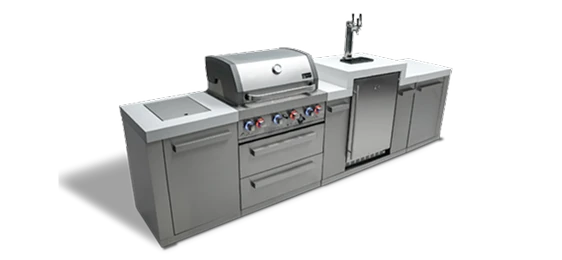 Mont Alpi Original Series 4-burner linear island