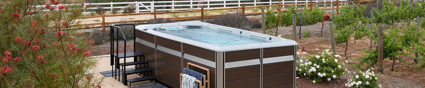Endless Pools swim spas, swim current technology, dual-temperature swim spas, chemicals, and supplies