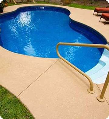 Completed Semi-Inground Pool in Backyard